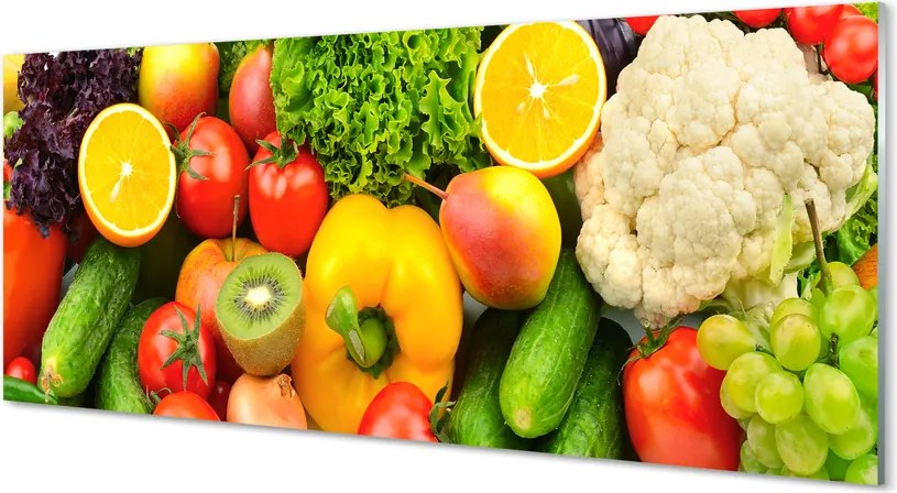 Szklany Panel Zielona Kompozycja Warzywna