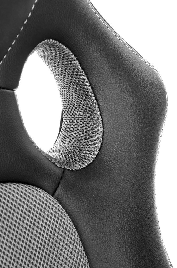 BARKLEY fotel gabinetowy czarno-popielaty, gamingowy,TILT,obrotowy,membrana