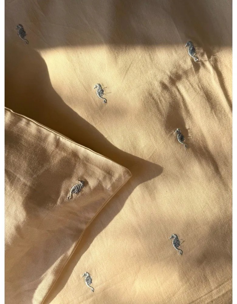 Jasnożółta pościel dziecięca do łóżeczka z bawełny organicznej 70x100 cm Sea Garden – Cam Cam Copenhagen