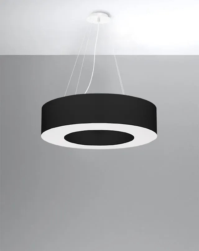Żyrandol SATURNO 70 czarny/biały SOLLUX  LIGHTING