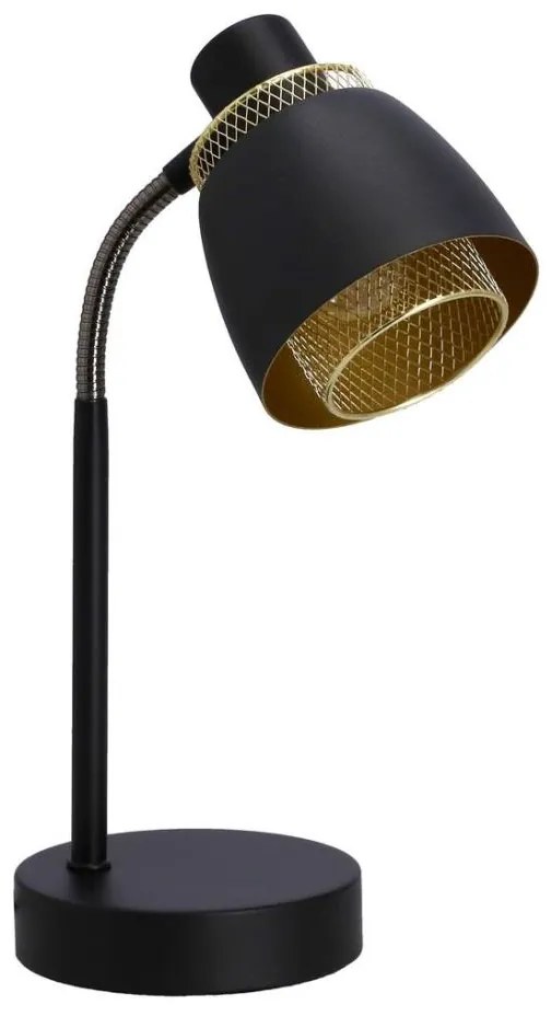 Lampa stołowa ALEKSANDRIA 1xE14/40W/230V czarna/złota