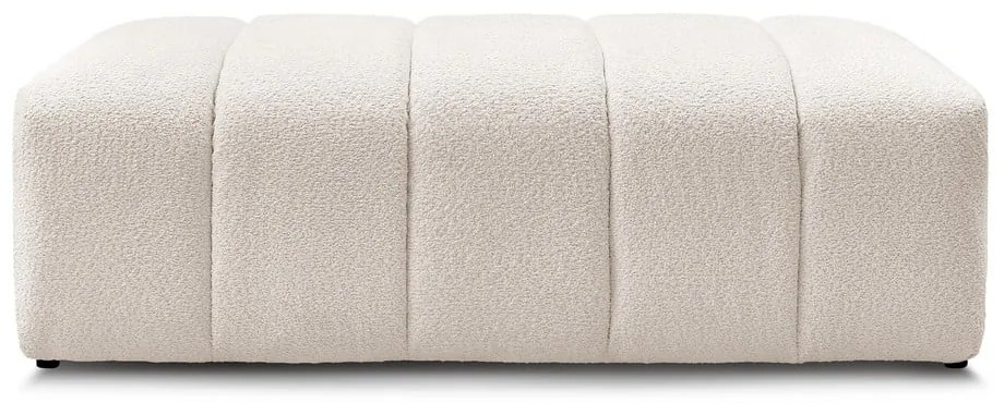 Biały podnóżek z materiału bouclé Annecy – Bobochic Paris