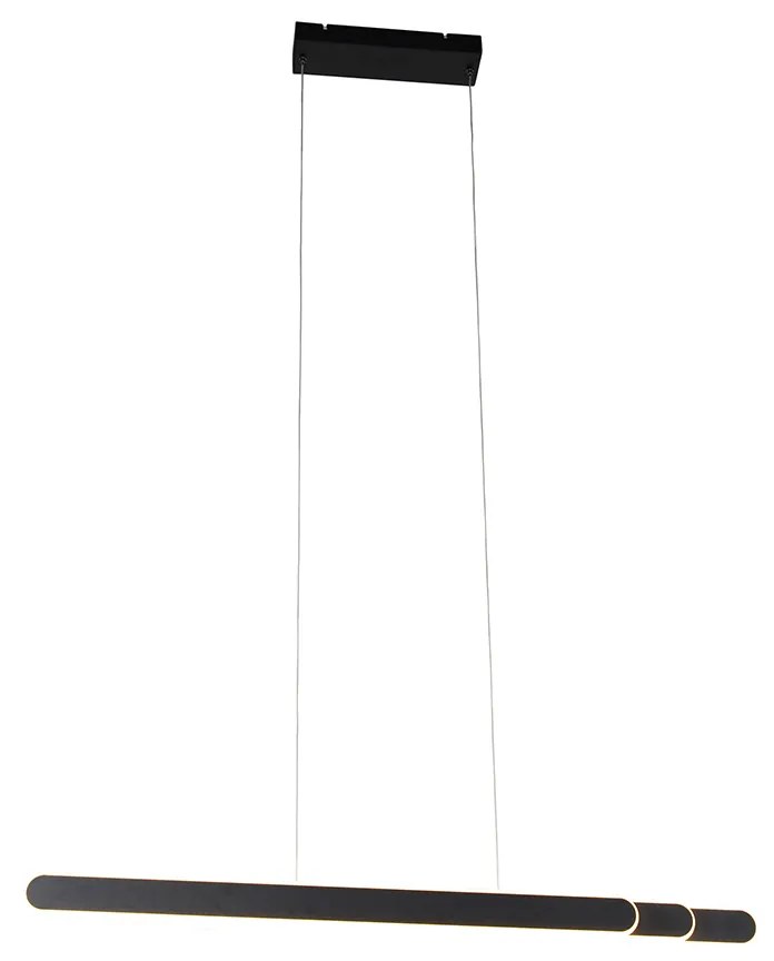 Lampa wisząca czarna z wbudowanym ściemnianym LED o regulowanej temperaturze barwowej - YipkeDesignerski Oswietlenie wewnetrzne