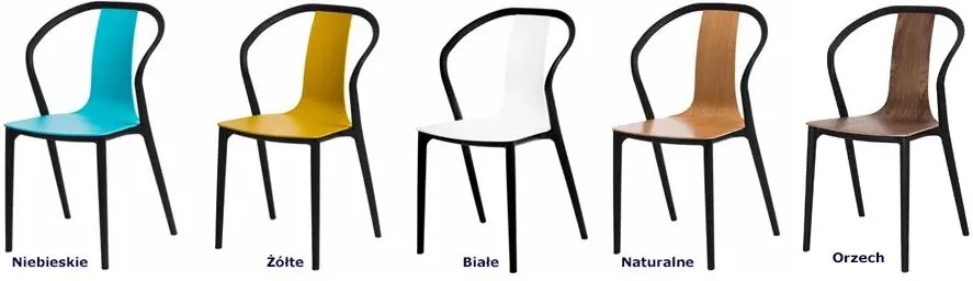 Industrialne krzesło tulipan orzech A8-H24