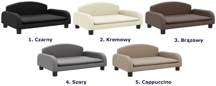 2-osobowa sofa dziecięca cappuccino - Hreida 4X