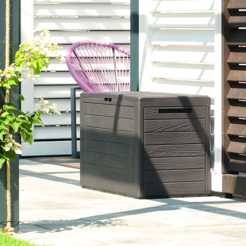 Skrzynia ogrodowa Woodebox 140 l antracytowa PROSPERPLAST