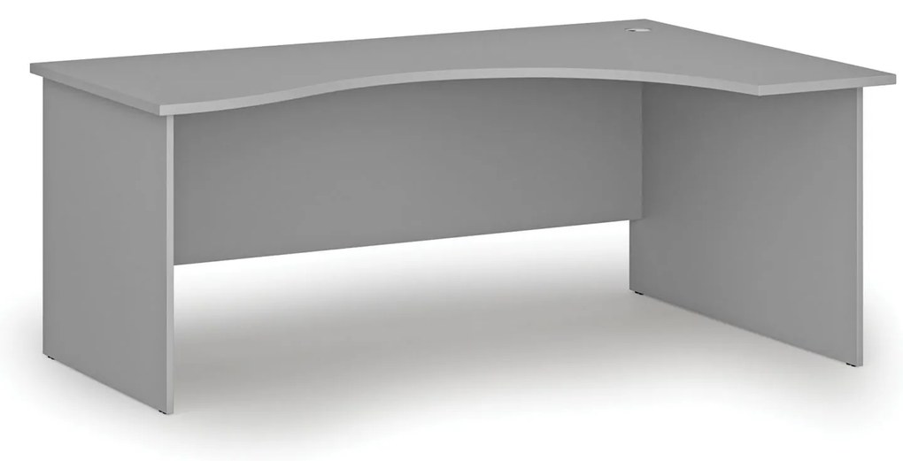 Ergonomiczne biurko PRIMO GRAY, 180x120 cm, prawe, szare