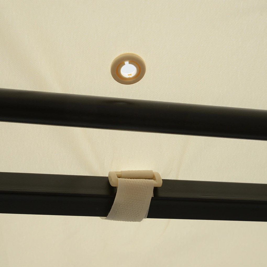 Altana Ogrodowa z Markizą Składanym Bokiem Ochrona UV Stabilna Konstrukcja 3mx25m | Aosom PL