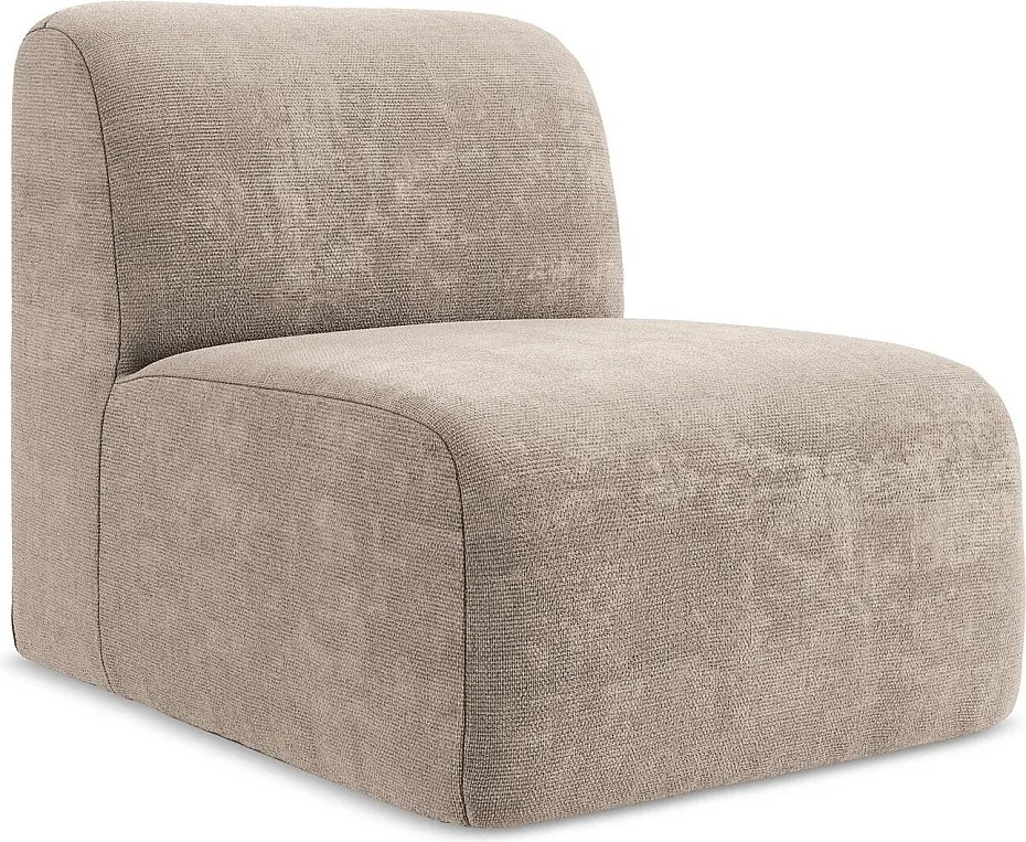 Moduł - z tkaniny szenilowej - ciemny beż - LANI