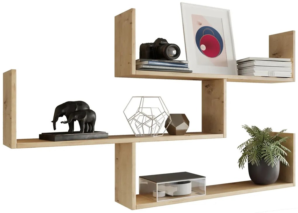 Wisząca Półka Na Książki Dąb Artisan 110X28X214 T9-W53