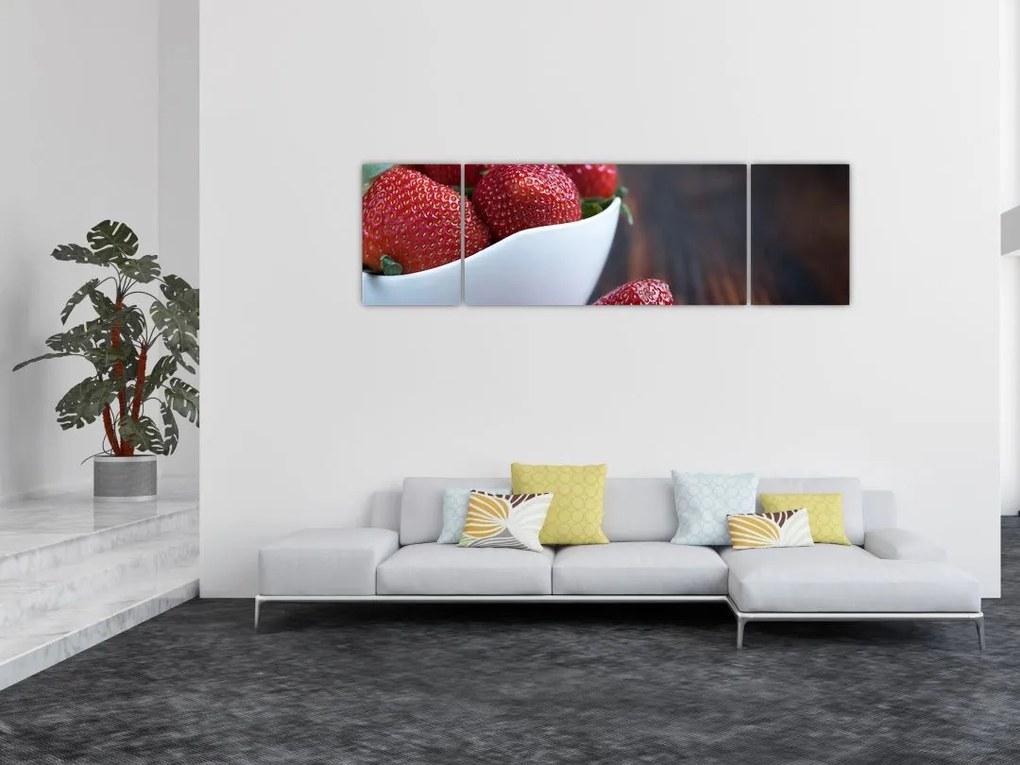 Obraz truskawek (170x50 cm)
