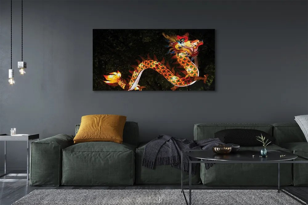 Duży obraz na płótnie Świecący Japoński Smok