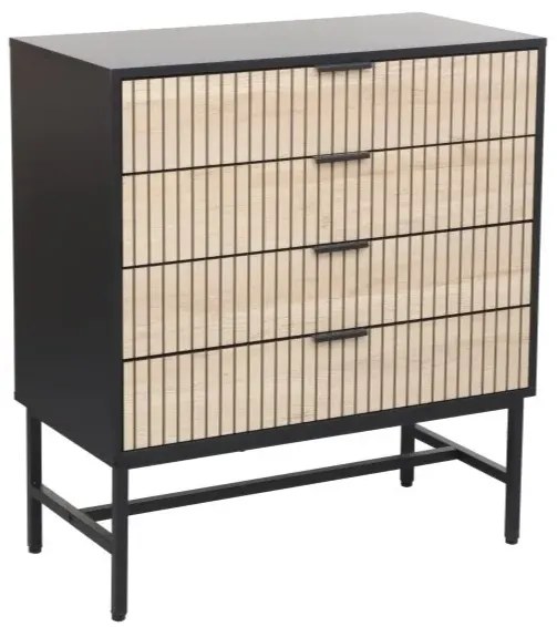 Komoda MAGO 4S 80cm dąb/czarny SIGNAL