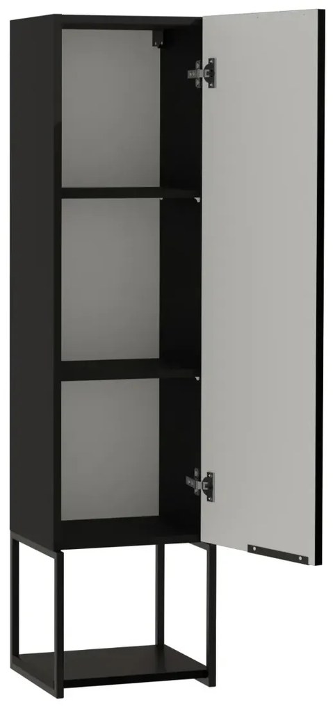 Szafka łazienkowa TURF BLACK INTAGE 1D 33cm czarna STRAMA