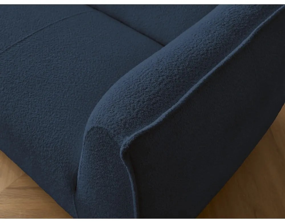 Ciemnoniebieska sofa z materiału bouclé 242 cm Giorgia – Bobochic Paris