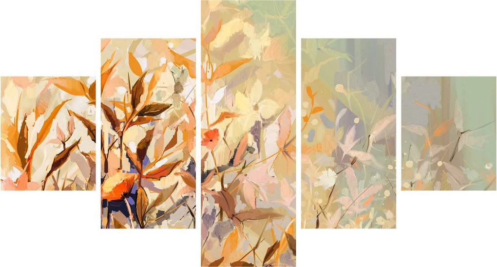 Obraz - Malowane rośliny (125x70 cm)