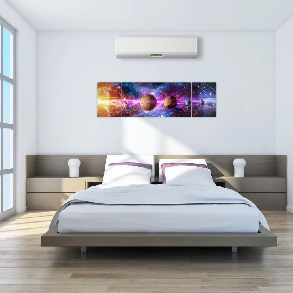Obraz - Układ Słoneczny (170x50 cm)