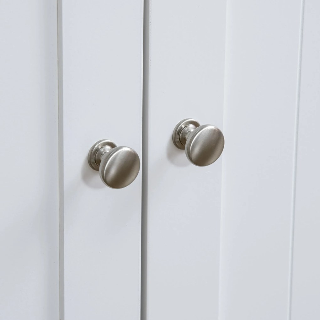 PawHut Kuweta Domek dla Kota z Regulacją Ściany Magnetyczne Drzwi Schowki Biały 86x48x52cm | Aosom PL