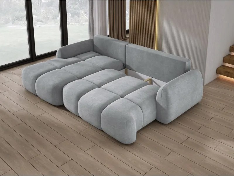 Narożnik WIND S z funkcją spania, poduszkami i pojemnikiem na pościel CLOUD 81 WERSAL