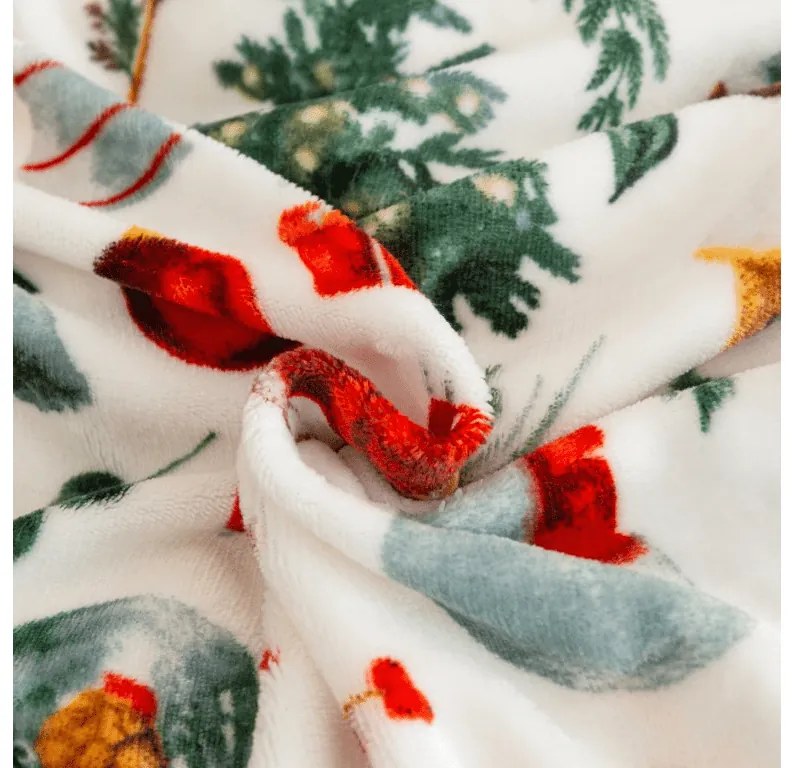 PrzytulneMieszkanie.pl PrzytulneMieszkanie.pl Pościel z mikropluszu FESTIVE MAGIC biała Rozmiar pościeli: 2 szt 70 x 90 cm | 200 x 220 cm