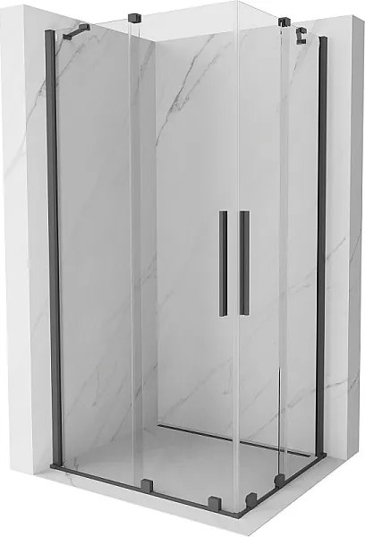 Mexen Velar Duo kabina prysznicowa rozsuwana 100 x 90 cm, transparent, gun gray szczotkowany - 871-100-090-02-66