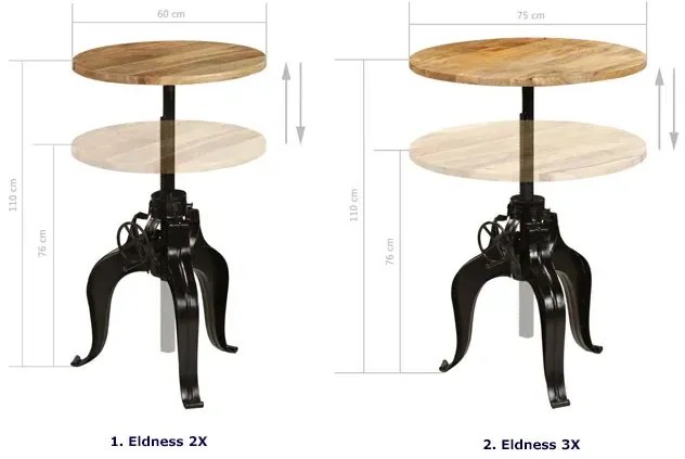 Okrągły stolik barowy 60x110 – Etis 2X