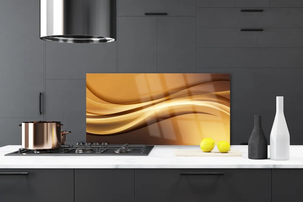 Panel Szklany do Kuchni Dynamiczne Fale Koloru