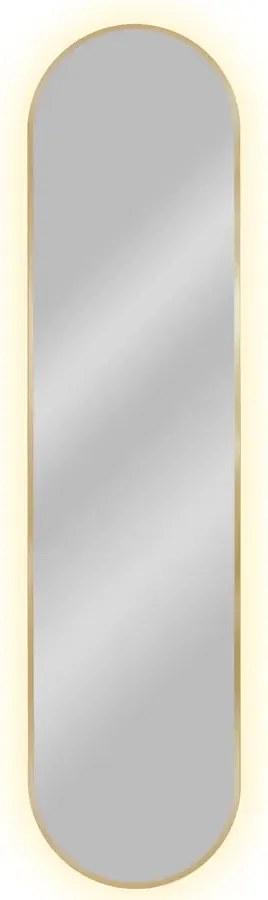 Złote nowoczesne lustro led 155x40 cm P8-F72