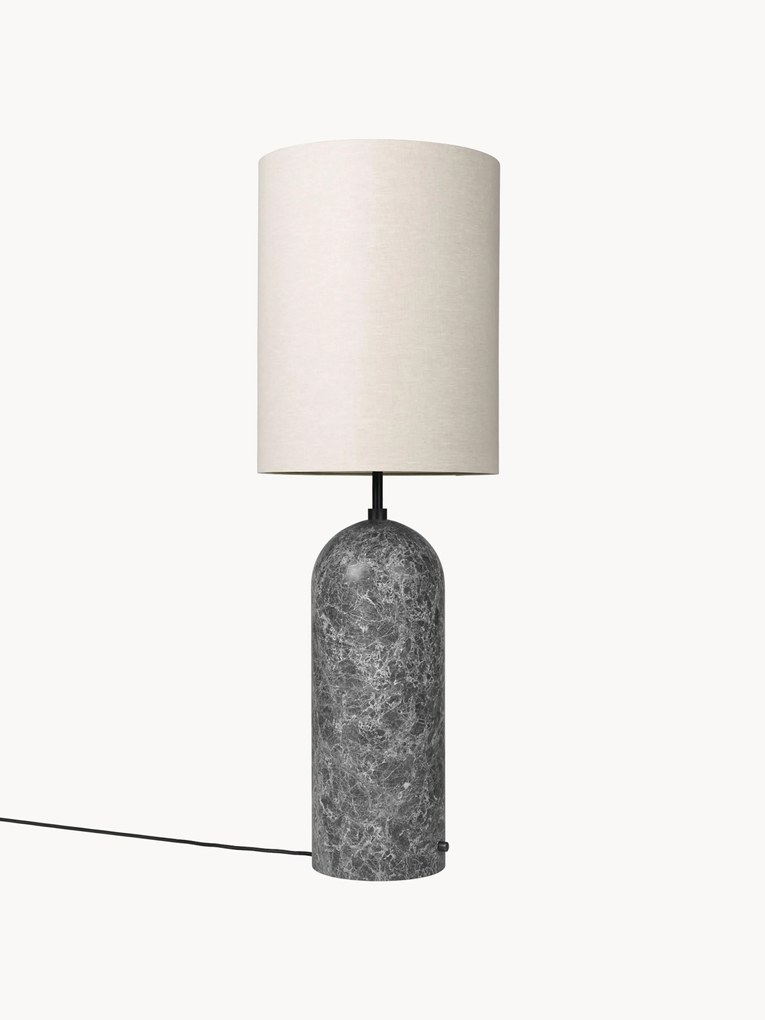 Lampa podłogowa z marmuru z funkcją przyciemniania Gravity, W 130 cm