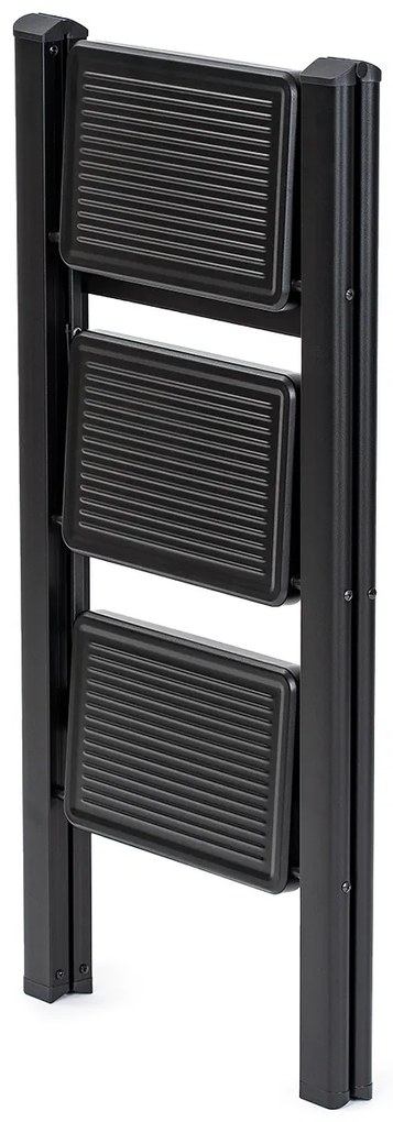 4Home Składane schodki stalowe Steel, 3 stopnie,czarne