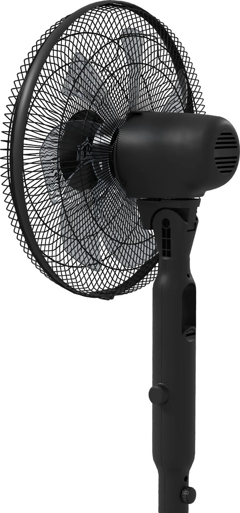 HOMCOM Wentylator stojący cichy z pilotem, 3 tryby pracy, 28 prędkości, funkcja przeciw komarom i oscylacja, czarny | Aosom PL