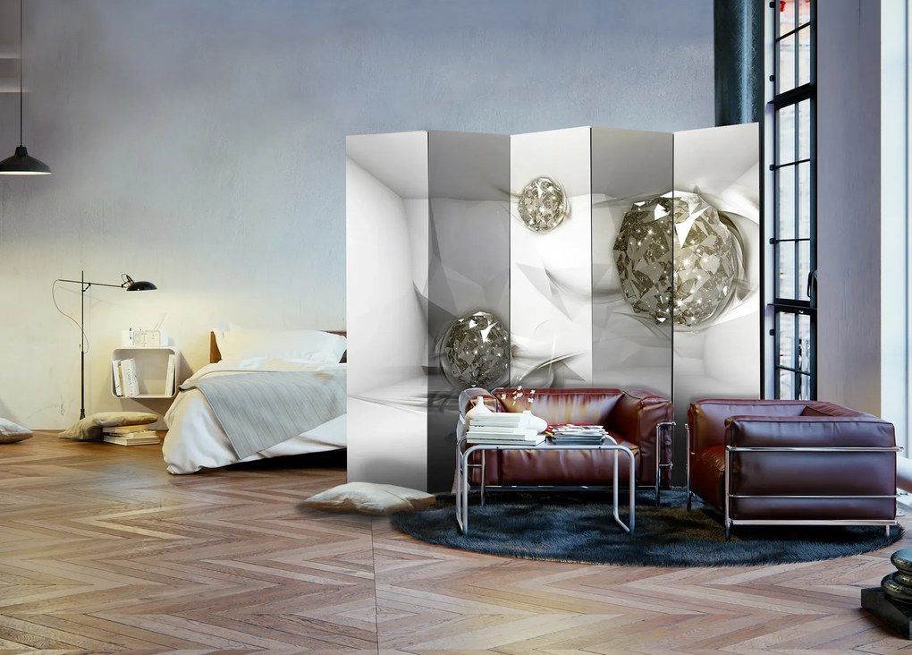 Parawan akustyczny 3D 225x172 cm 5-częściowy szary ARTGEIST B