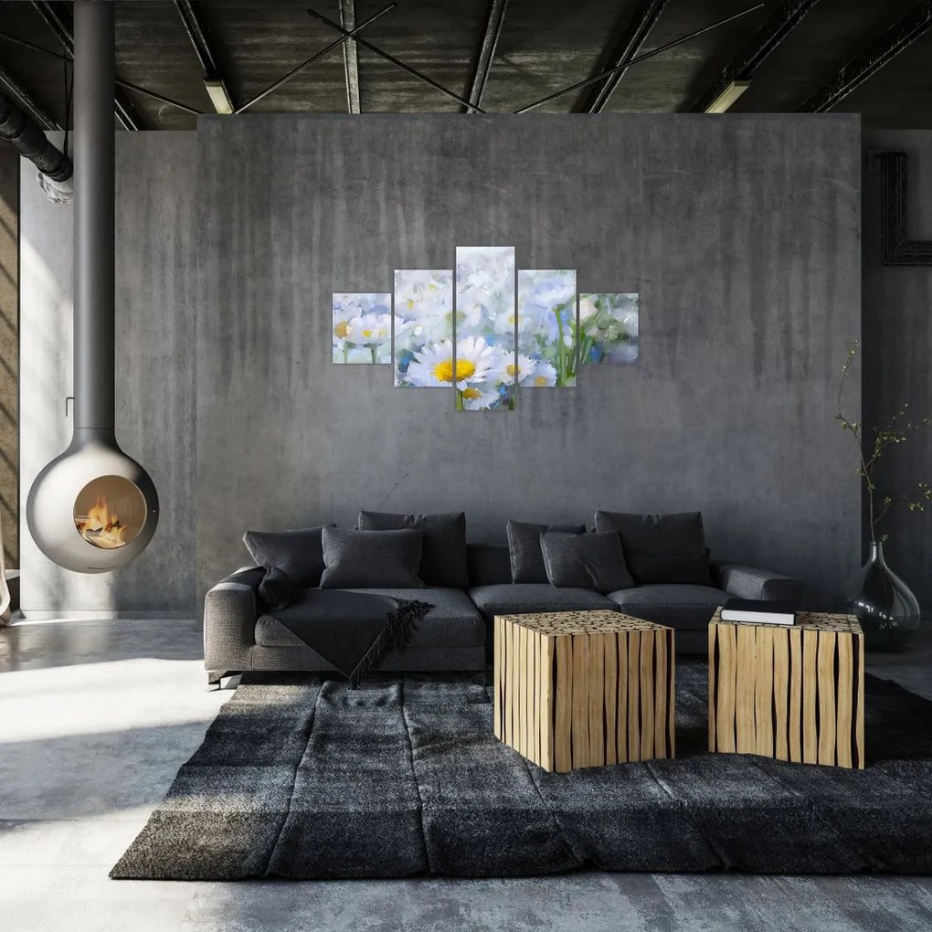 Obraz - W stokrotkach (125x70 cm)