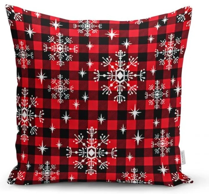 Zestaw 4 świątecznych poszewek na poduszki i bieżnika Minimalist Cushion Covers Snowflake