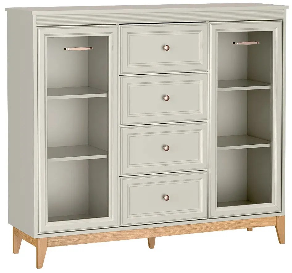 Kaszmirowa komoda z witrynami K9-D29