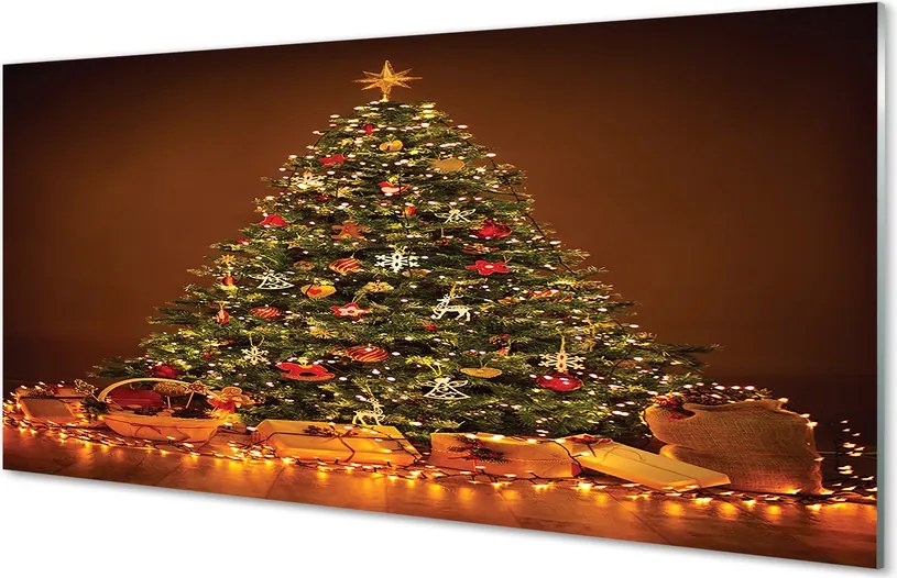 Szkło Ozdobne do Kuchni Choinka w Blasku Świec