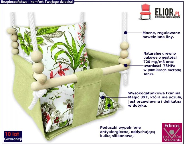 Dziecięca huśtawka wodoodporna liście B0-K90