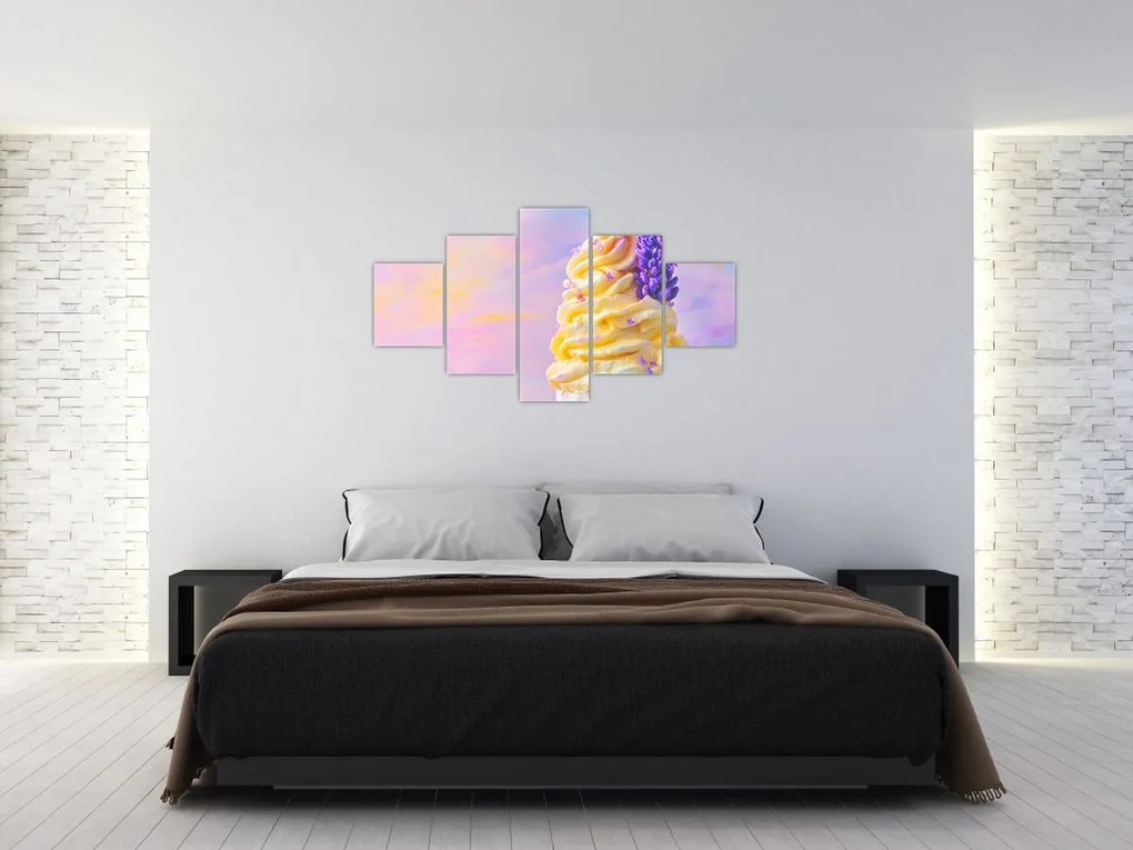 Obraz - Lody z lawendą (125x70 cm)