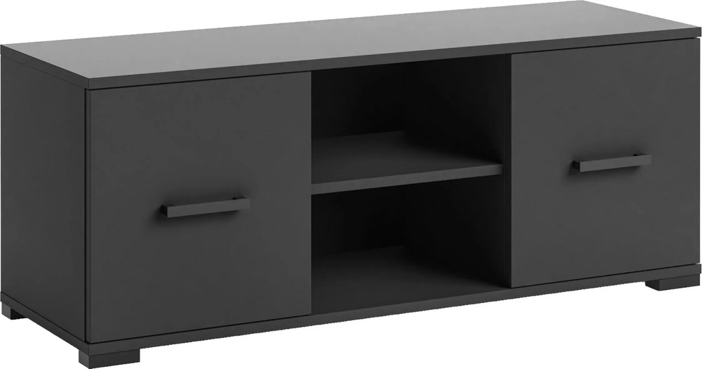 Szafka RTV stojąca ALBANO 122 cm do Salonu pod Telewizor - Czarny