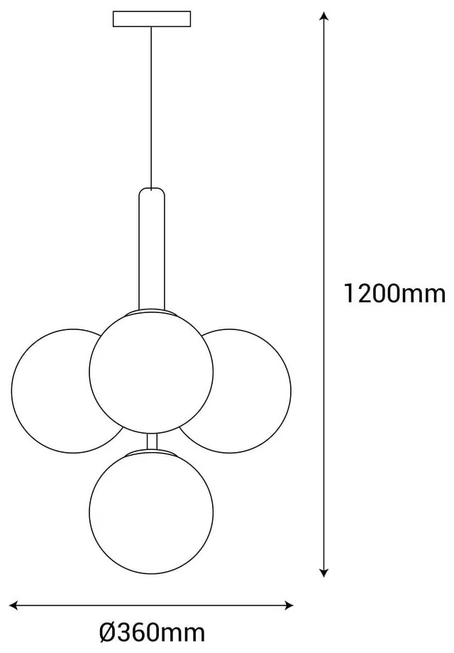 Czarna lampa wisząca SULION Musa, wys. 120 cm