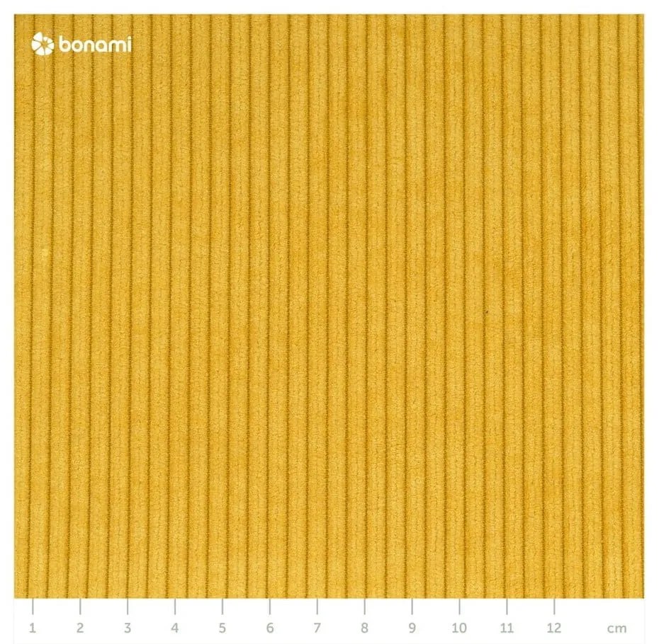 Żółta sztruksowa rozkładana sofa 196 cm Base – Karup Design