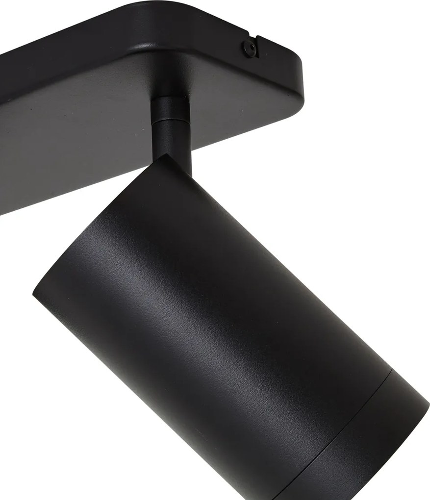 Nowoczesna lampa sufitowa czarna 3-punktowa GU10 70mm - Jeana Luxe