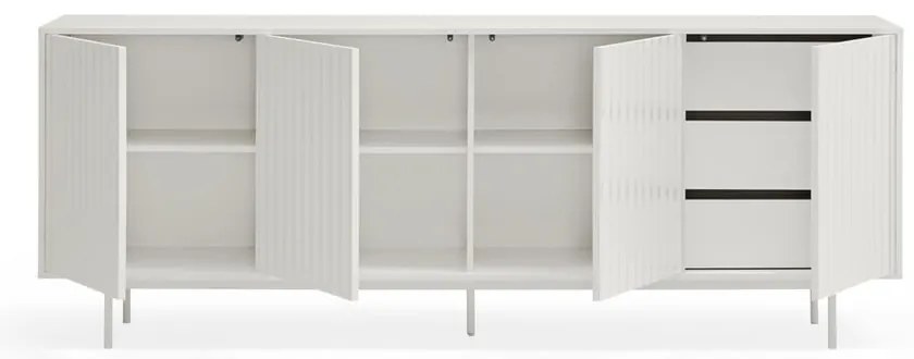 Biała niska komoda 211x80 cm Sierra – Teulat