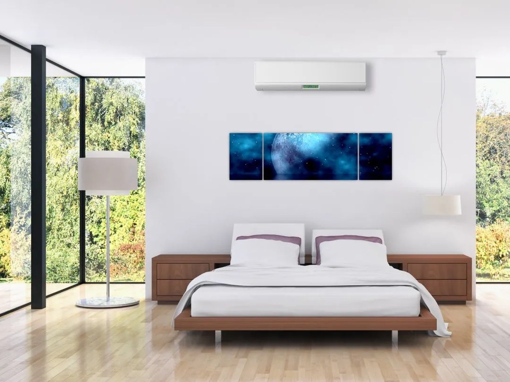 Obraz księżyca nad morzem (170x50 cm)