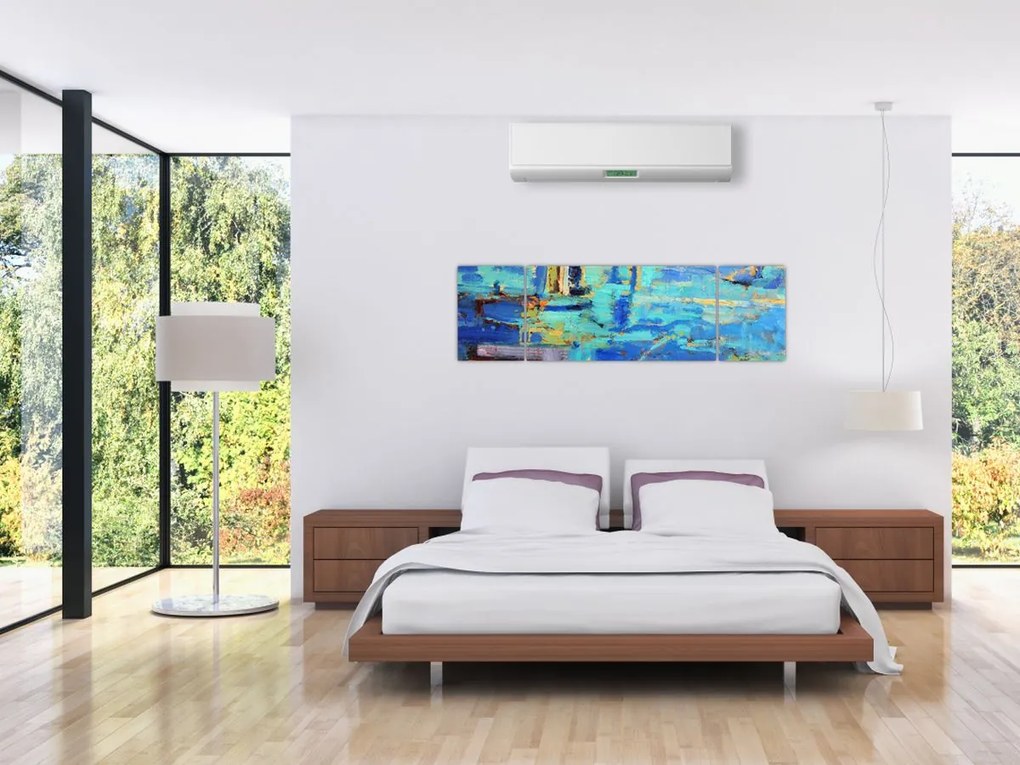 Obraz - Abstrakcyjny obraz olejny (170x50 cm)