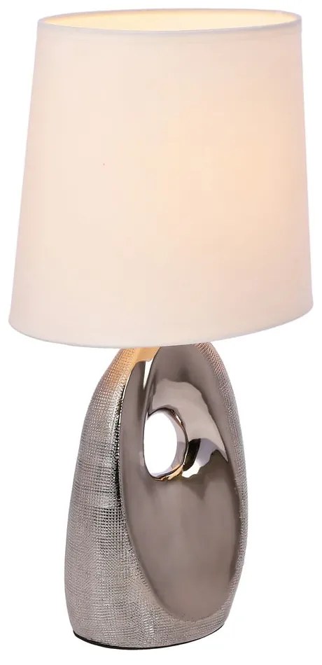 Lampa stołowa z tekstylnym kloszem (wysokość 43 cm) Hierro – Candellux Lighting