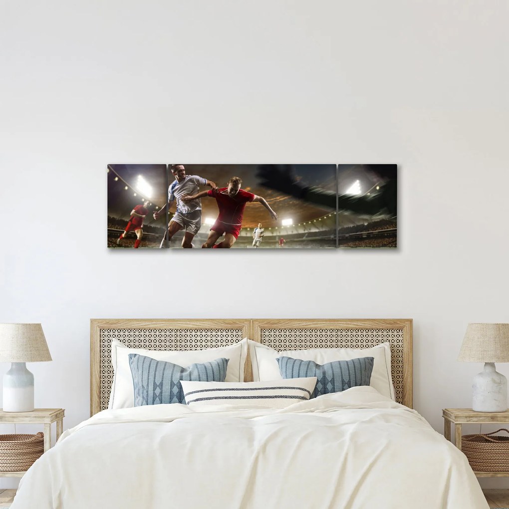Obraz - Piłkarze w akcji (170x50 cm)