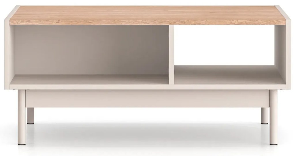 Stolik kawowy DUMI 90x60 kaszmirowy/dąb cremona ML MEBLE