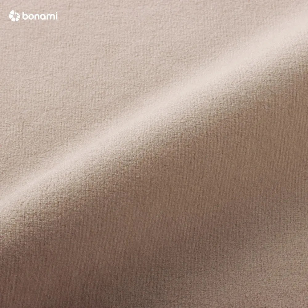 Beżowy aksamitny rozkładany narożnik (lewostronny/w kształcie litery U) Sweet Harmony – Miuform