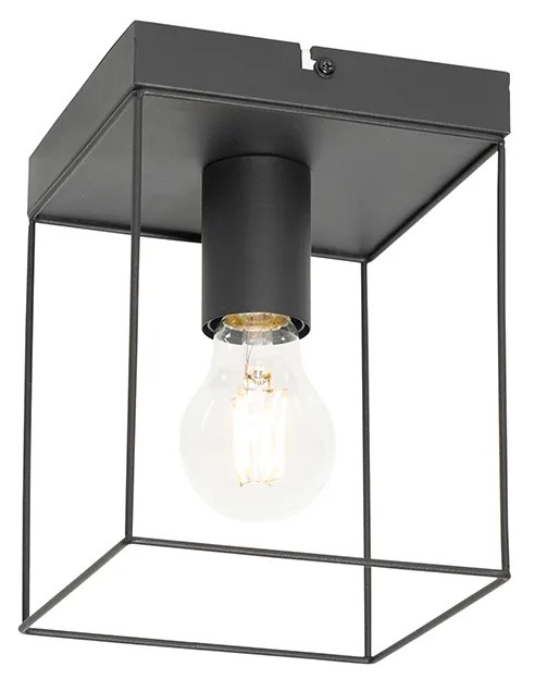 Minimalistyczna lampa sufitowa czarna - Kodi Nowoczesny Oswietlenie wewnetrzne
